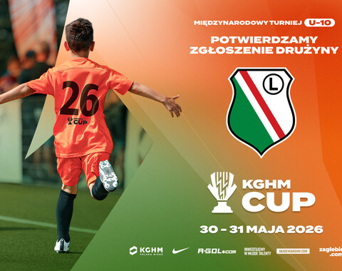 Legia Warszawa weźmie udział w turnieju KGHM CUP!