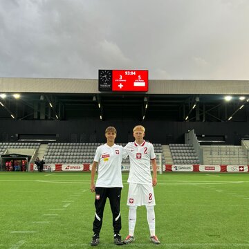 Adam Długołęcki i Alan Drzazga z bramkami dla reprezentacji Polski U-15