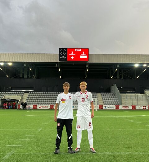 Adam Długołęcki i Alan Drzazga z bramkami dla reprezentacji Polski U-15