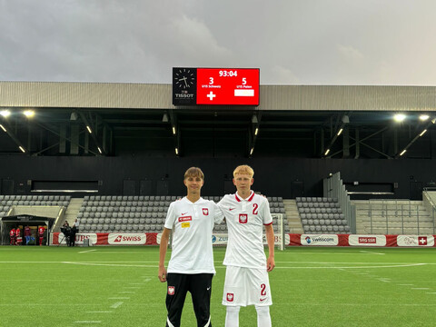 Adam Długołęcki i Alan Drzazga z bramkami dla reprezentacji Polski U-15