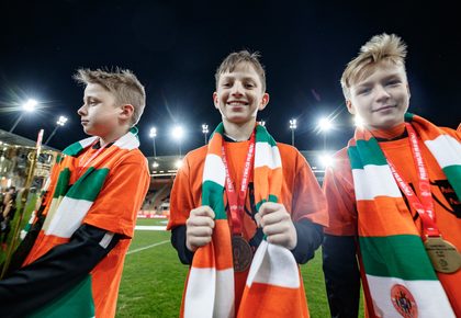 Zespół U-12 nagrodzony w przerwie meczu KGHM Zagłębia z Lechią Gdańsk